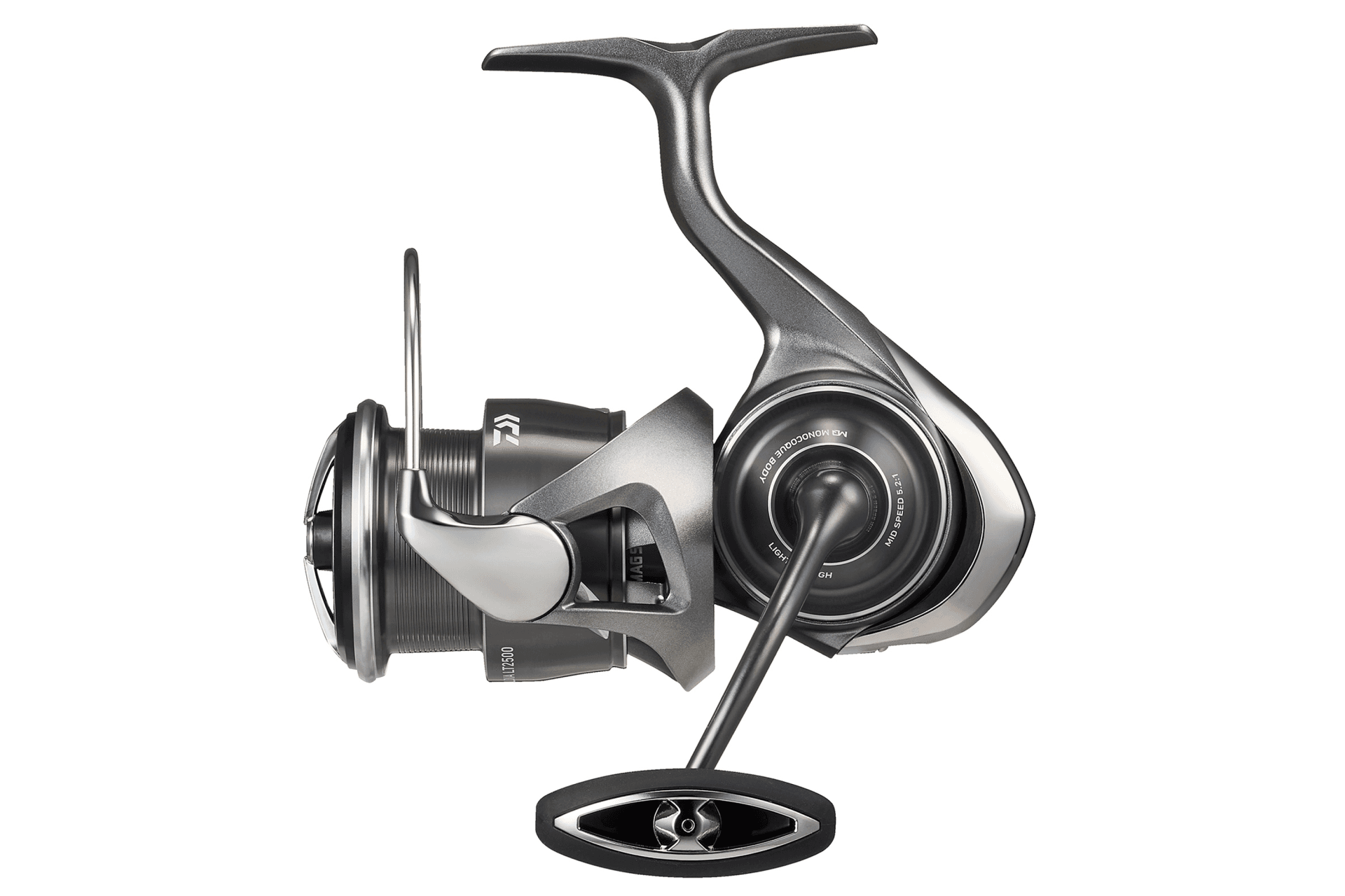 Серия Daiwa 25 Caldia LT — вид сбоку с T-образным кнобом; точный SKU по фото не установлен
