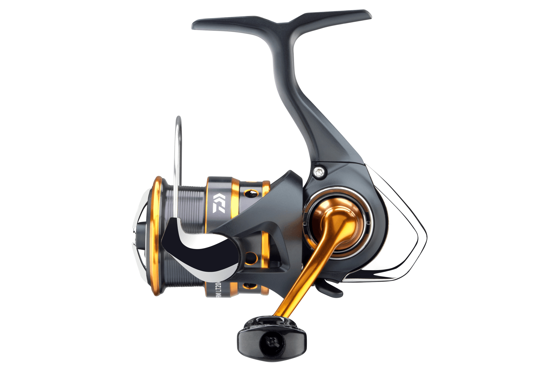 Серия Daiwa 24 Iprimi LT — вид сбоку, золотистая рукоять; точный SKU по фото не установлен