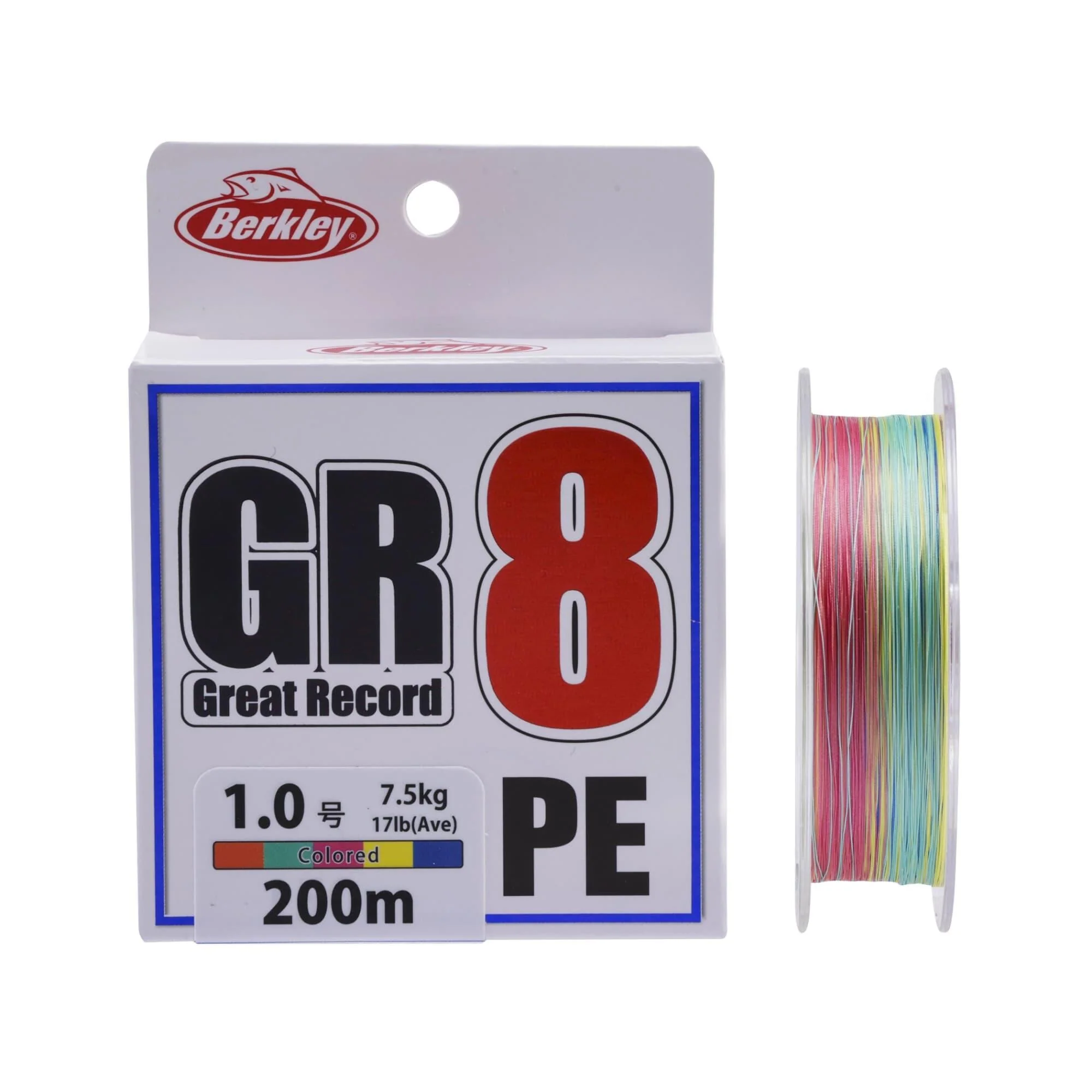 BERKLEY GR8 Colored PE 0.8 12lb 200m 10 m × 5 color 1651250